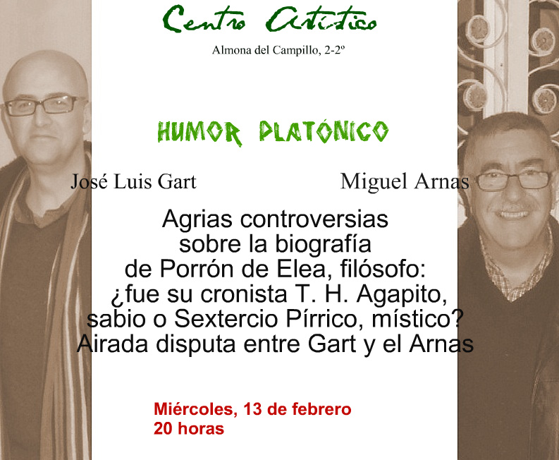 Polémica Porrón de Elea, T. H. Agapito y Sextercio Pírrico